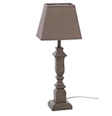 Lamp Met Kap Vierkant Hout Bruin J-line