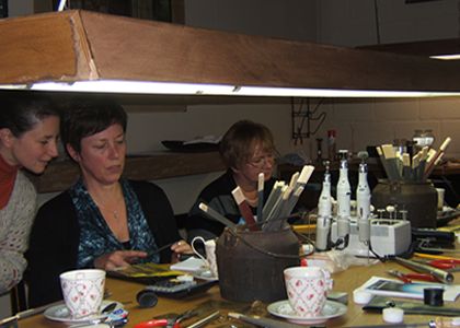 De eerste workshop; gezelligheid en creatieve hoogstandjes