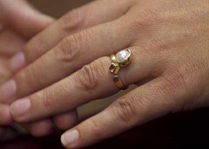 Ring bijpassend huwelijkscollier