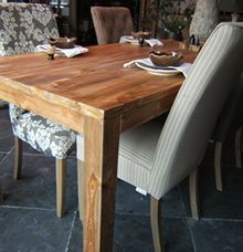 Teak Tafel Blokpoot