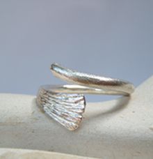 Ginkgo Blad Ring 1e Gehalte Zilver