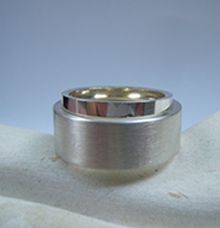 Tweedelige Ring 1e Gehalte Zilver